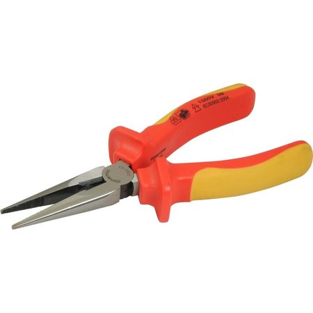 DYNAMIC Tools 6" Long Nose Pliers, Insulated Handle D055104